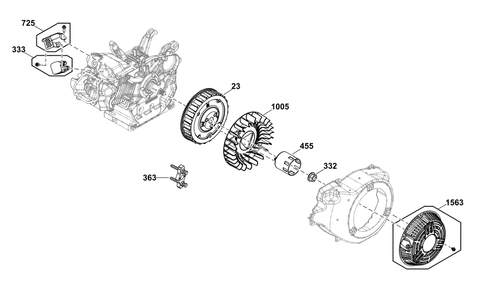 Part Location Diagram of 84007699 Briggs and Stratton Cup, Flywheel